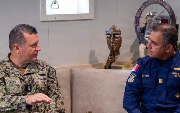 Rear Adm. Muckian Visits Peruvian Navy Oiler
