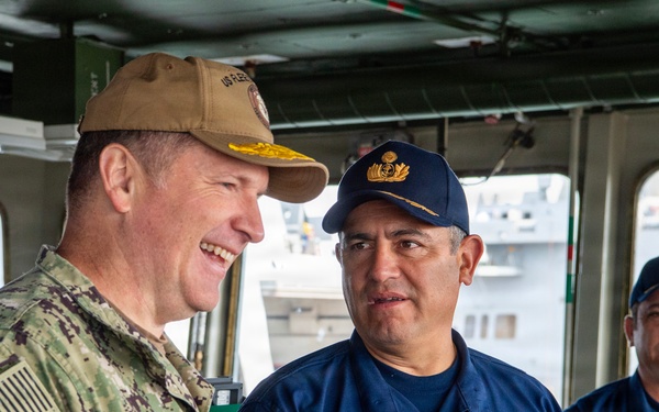 Rear Adm. Muckian Visits Peruvian Navy Oiler