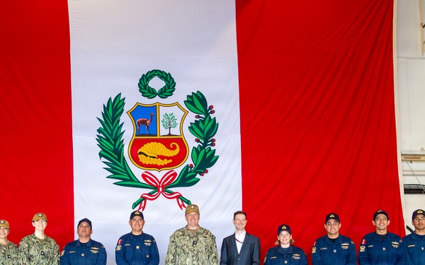 Rear Adm. Muckian Visits Peruvian Navy Oiler