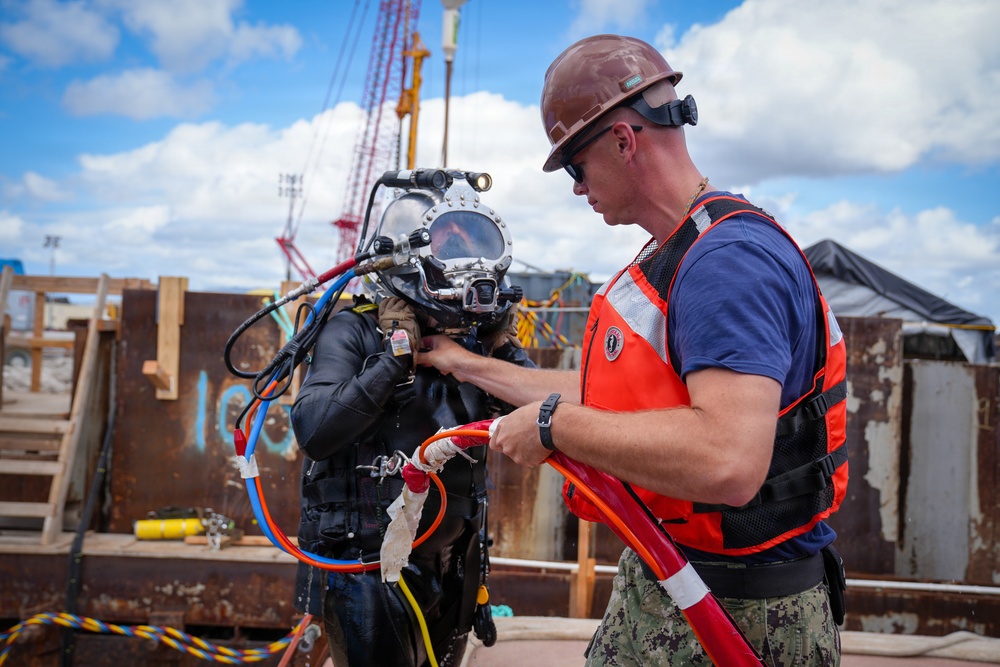 Underwater Construction Team Supports Future Dry Dock 5 at Pearl Harbor Naval Shipyard