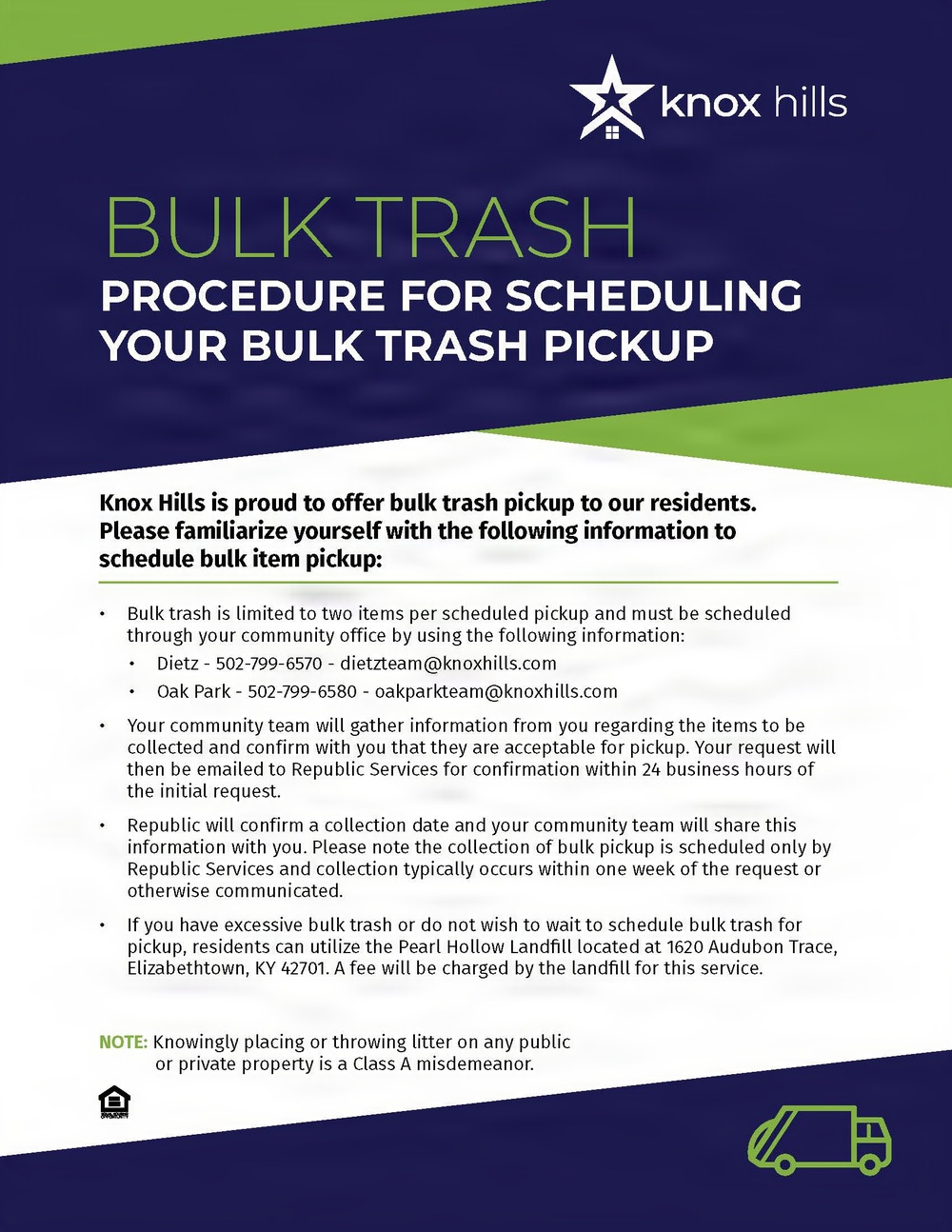 UPDATE: Fort Knox housing, trash officials offer advice for proper bulk garbage disposal