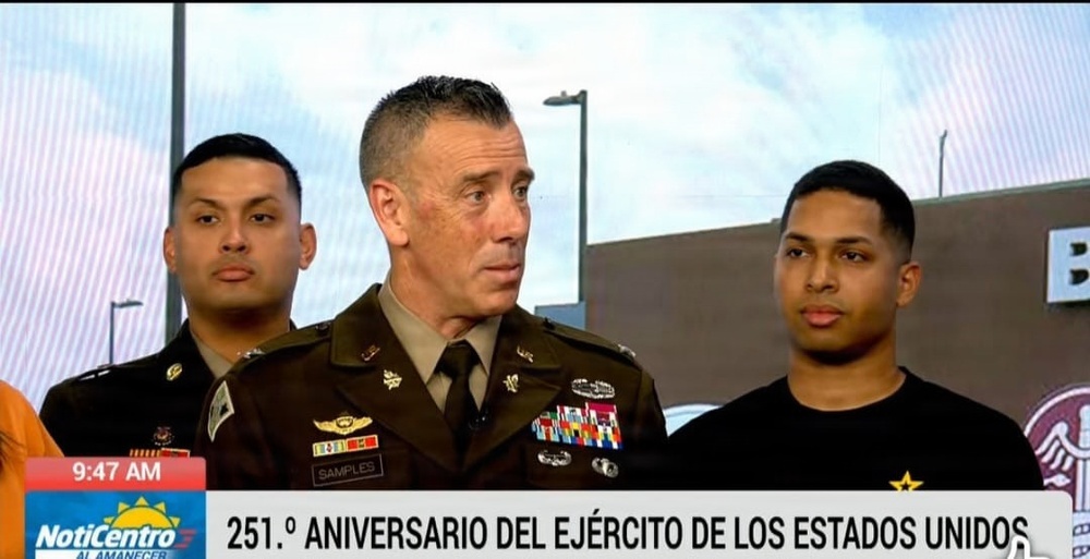 Fort Buchanan marks Army's 251st Birthday on Puerto Rico's leading morning news program