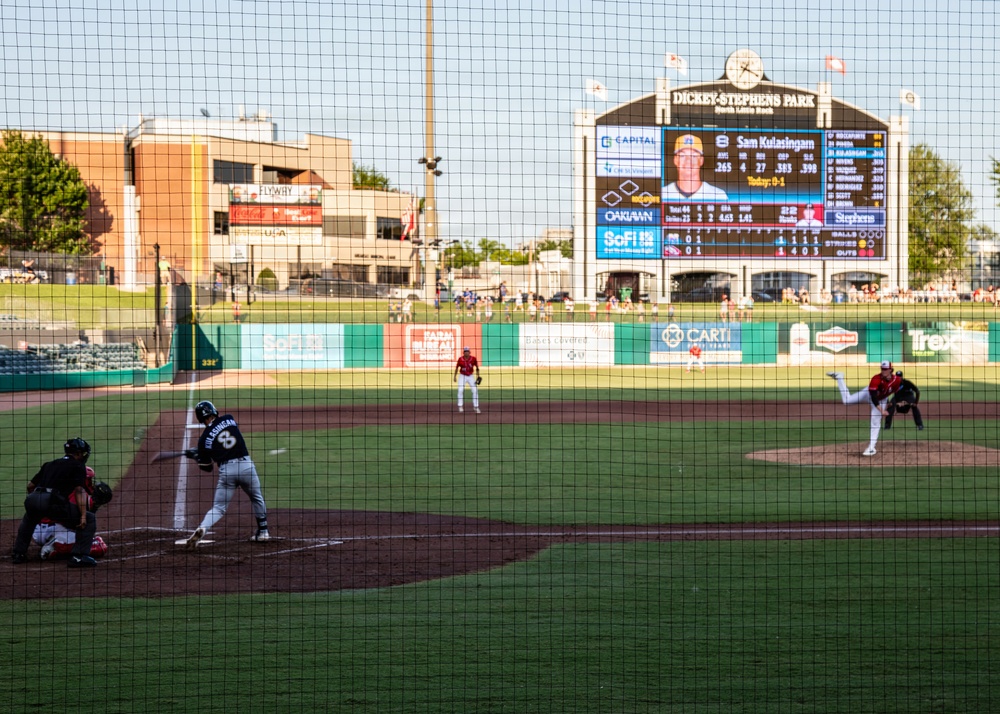 106th Army Band Performs National Anthem at Arkansas Travelers Baseball Game