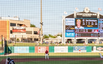 106th Army Band Performs National Anthem at Arkansas Travelers Baseball Game