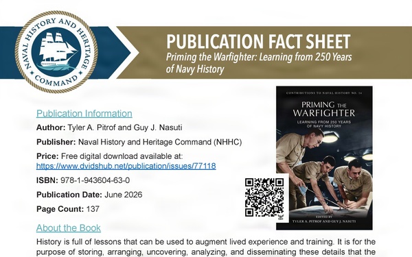 Publication Fact sheet: Priming the Warfighter: Learning from250 Years of Navy History