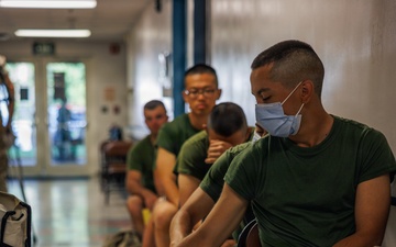Therapy Dog Bristol visits Marines and Sailors aboard MCB Quantico health clinics