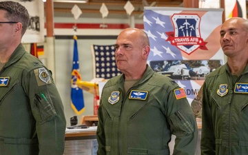 60th AES change of command ceremony