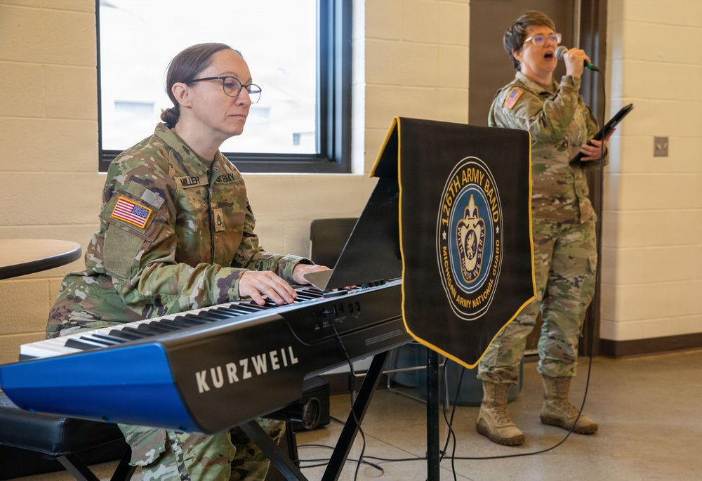 Service members attend the Commander's Prayer Breakfast