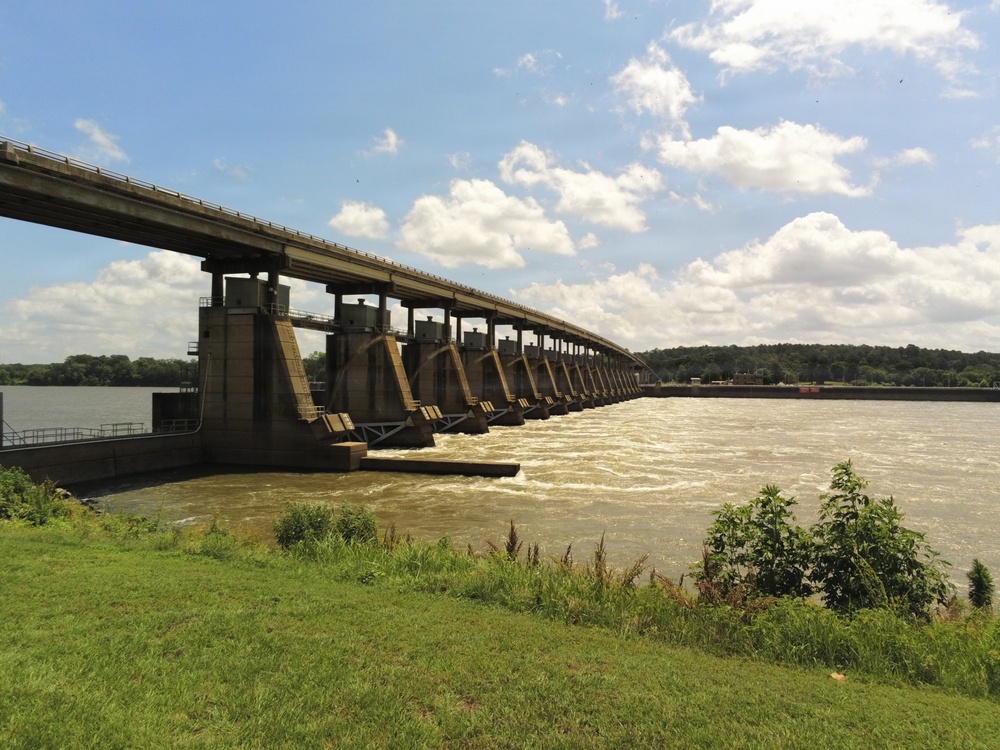 UAS photo Toad Suck Ferry Lock and Dam