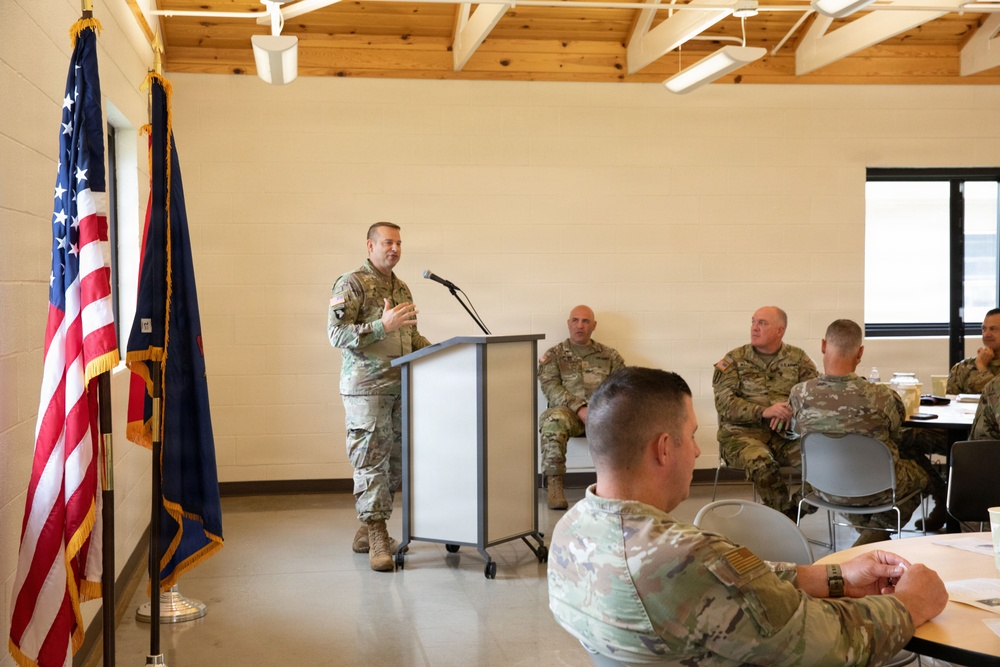 Service members attend the Commander's Prayer Breakfast