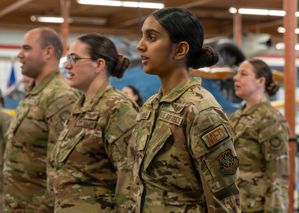 60th AES change of command ceremony