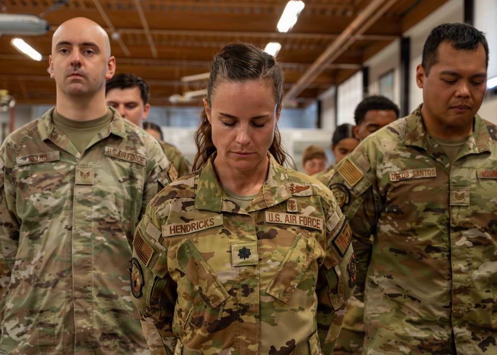 60th AES change of command ceremony
