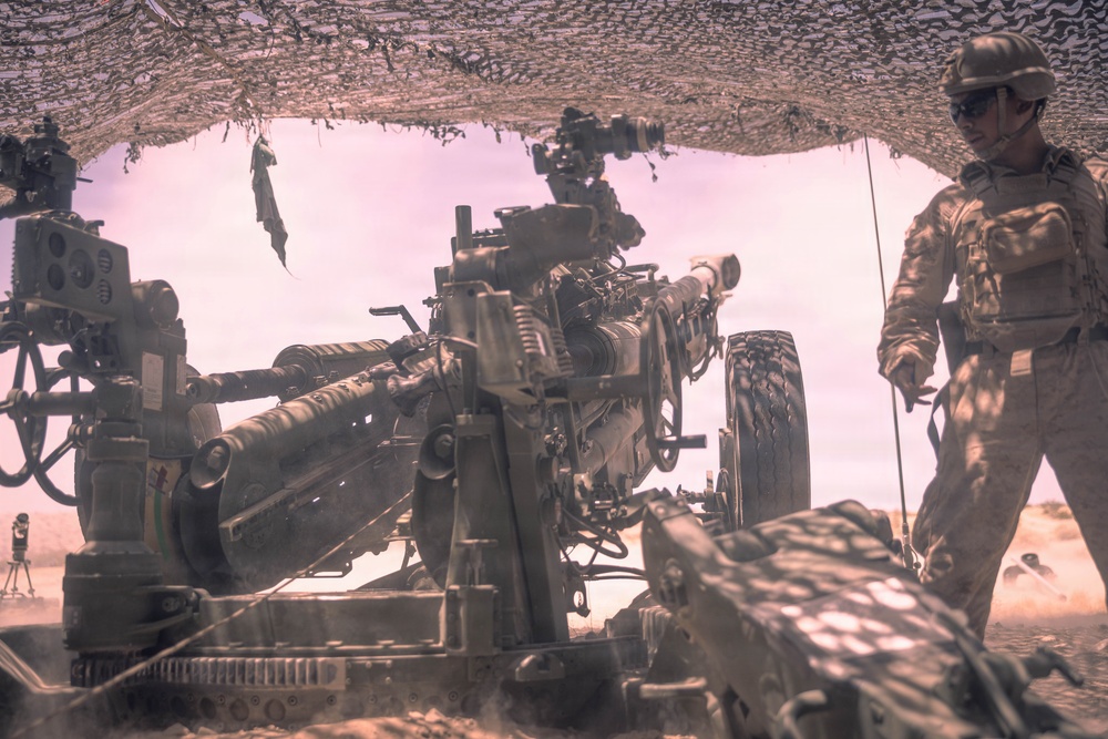 5th Battalion, 14th Regiment, conduct live artillery fire