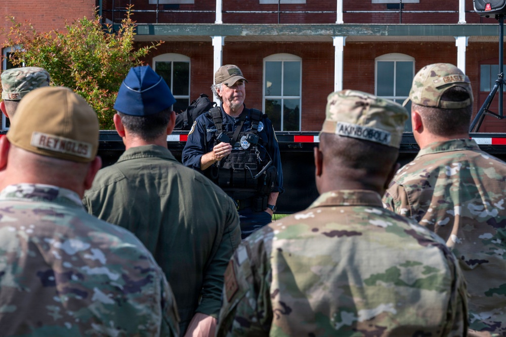 Missouri Air National Guard conducts security training exercise.