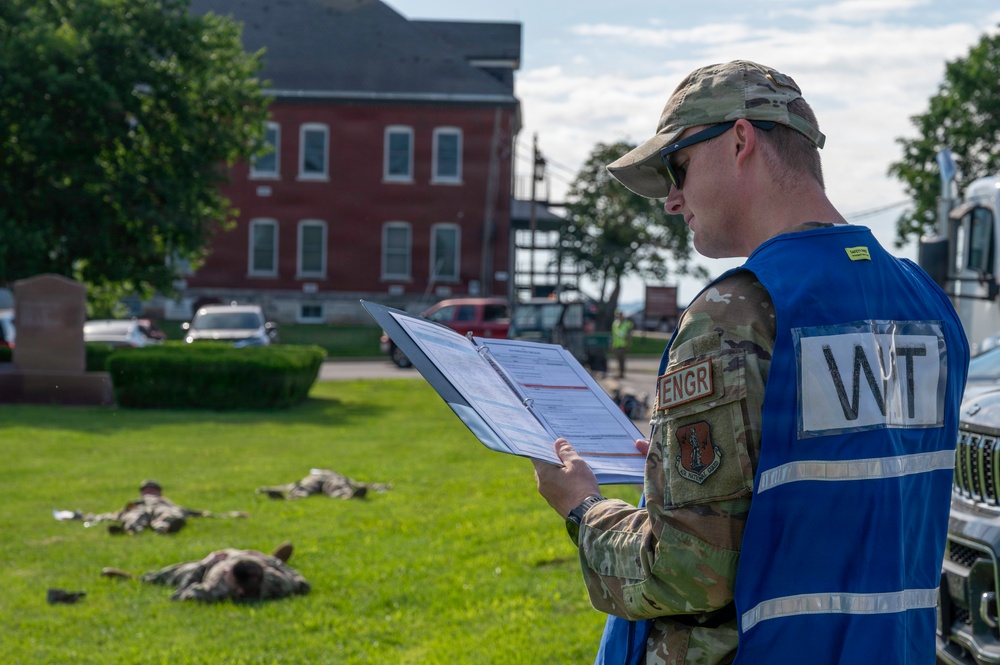 Missouri Air National Guard conducts security training exercise.