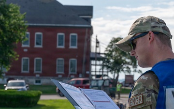 Missouri Air National Guard conducts security training exercise.