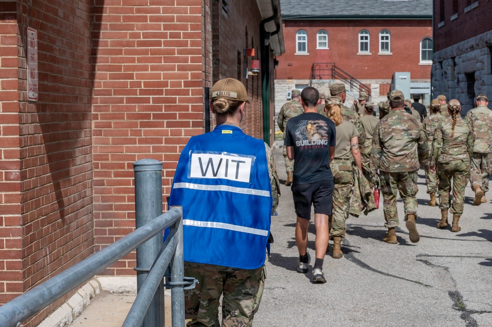 Missouri Air National Guard conducts security training exercise.