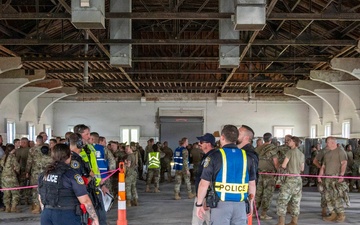 Missouri Air National Guard conducts security training exercise.