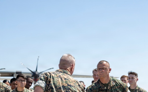 The Commandant, Gen. Eric M. Smith, and the Sergeant Major of the Marine Corps, Sgt. Maj. Carlos A. Ruiz, visit MCAS Cherry Point.