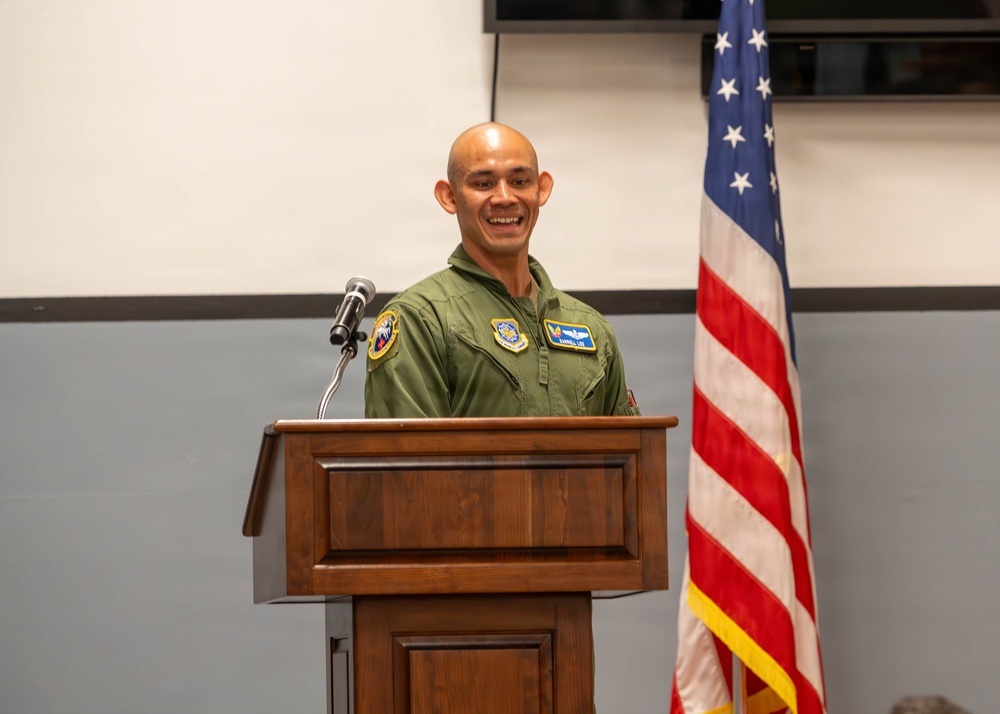 60th AES change of command ceremony