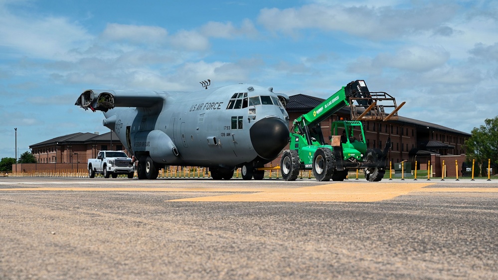 C-130 arrives at Goodfellow AFB