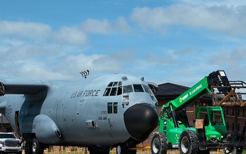 C-130 arrives at Goodfellow AFB
