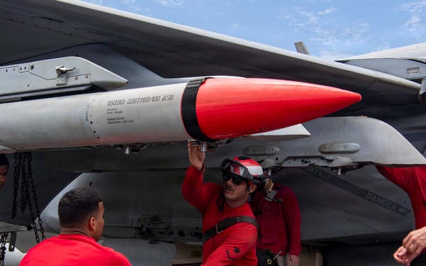 Nimitz Sailors Load Ordnance