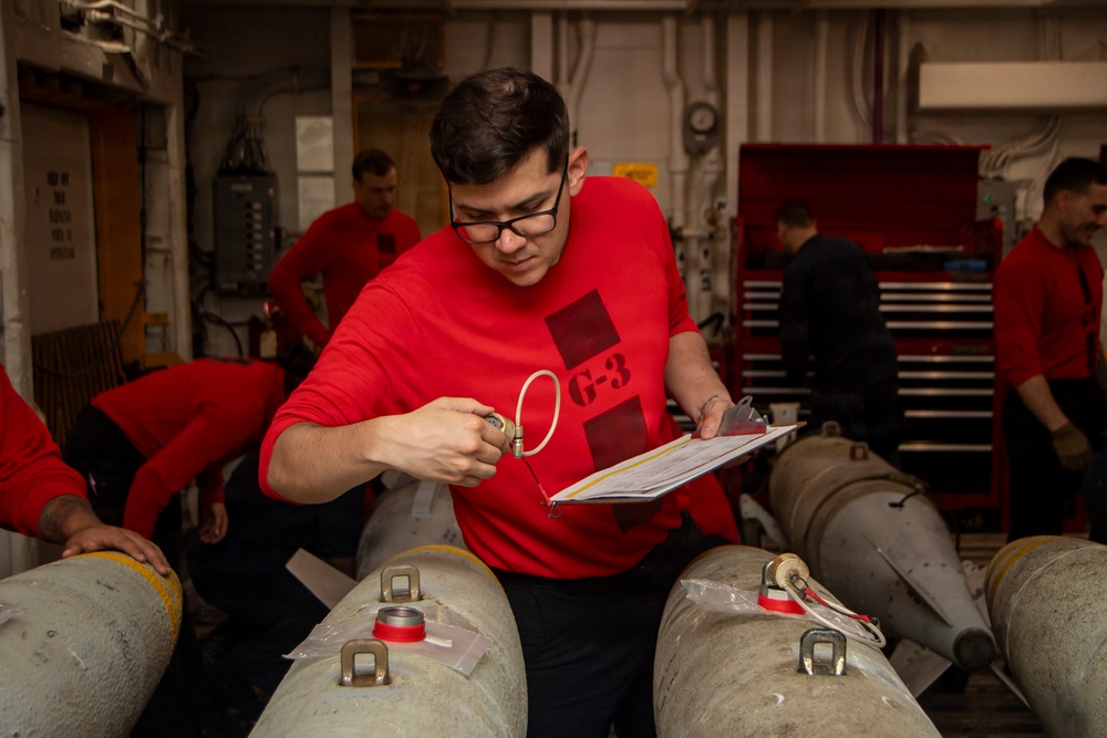 Nimitz Sailors Assemble Ordnance