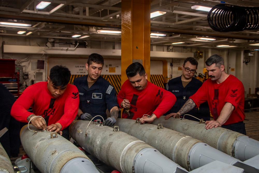 Nimitz Sailors Assemble Ordnance
