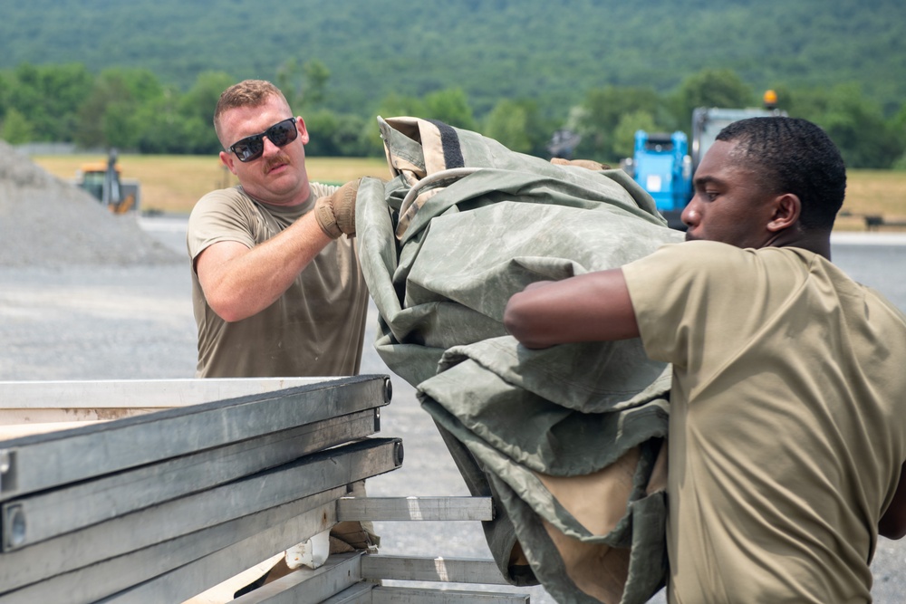 189th CES Trains at Fort Indiantown Gap