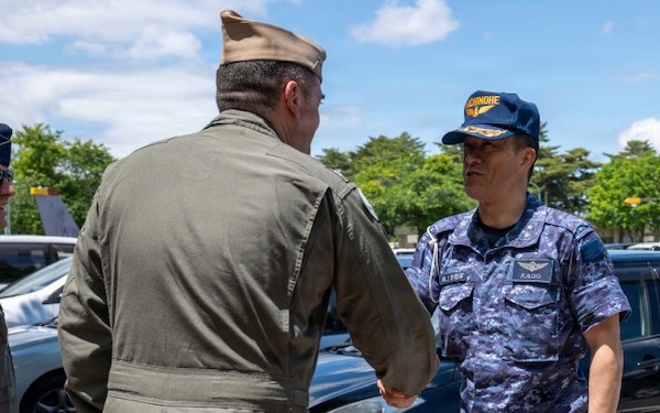 Japan Maritime Self- Defense Force (JMSDF) RADM Akihito Kado visits NAF Misawa
