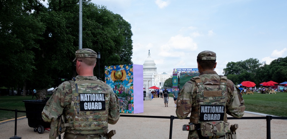 JTF-DC Louisiana stands guard at FIFA Fan Fest