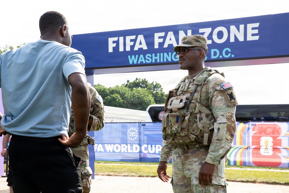 JTF-DC Louisiana stands guard at FIFA Fan Fest