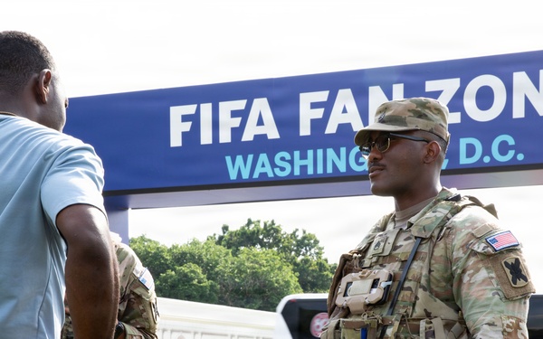 JTF-DC Louisiana stands guard at FIFA Fan Fest