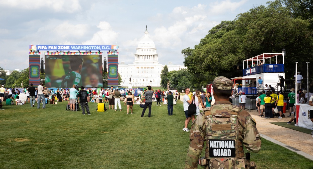 JTF-DC Louisiana stands guard at FIFA Fan Fest