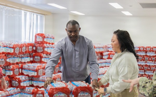 CFAY Distributes Water to Residents