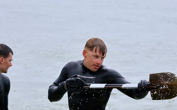 Seabee Divers Grade Boat Ramp During BALTOPS 2026