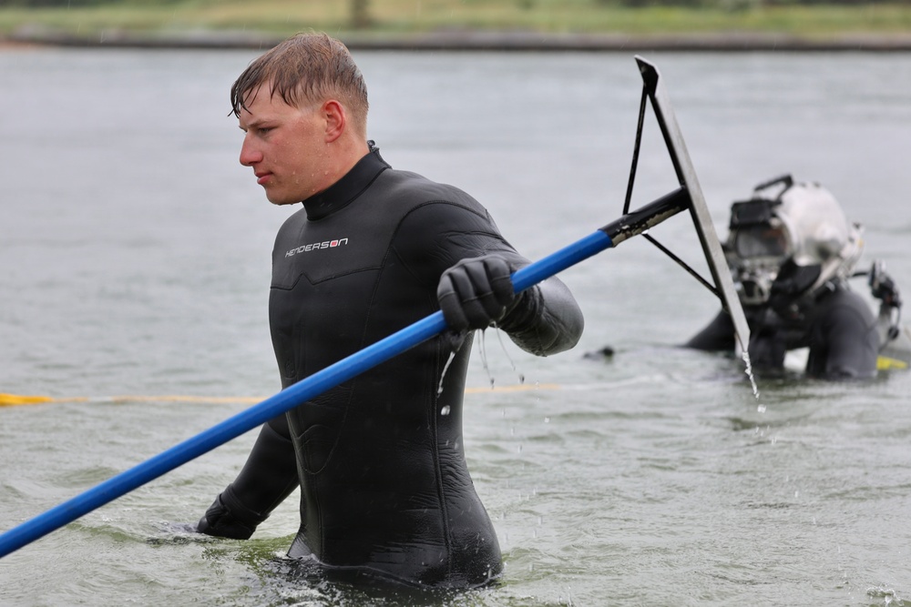 Seabee Divers Grade Boat Ramp During BALTOPS 2026