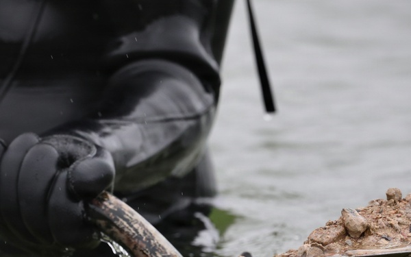 Seabee Divers Grade Boat Ramp During BALTOPS 2026