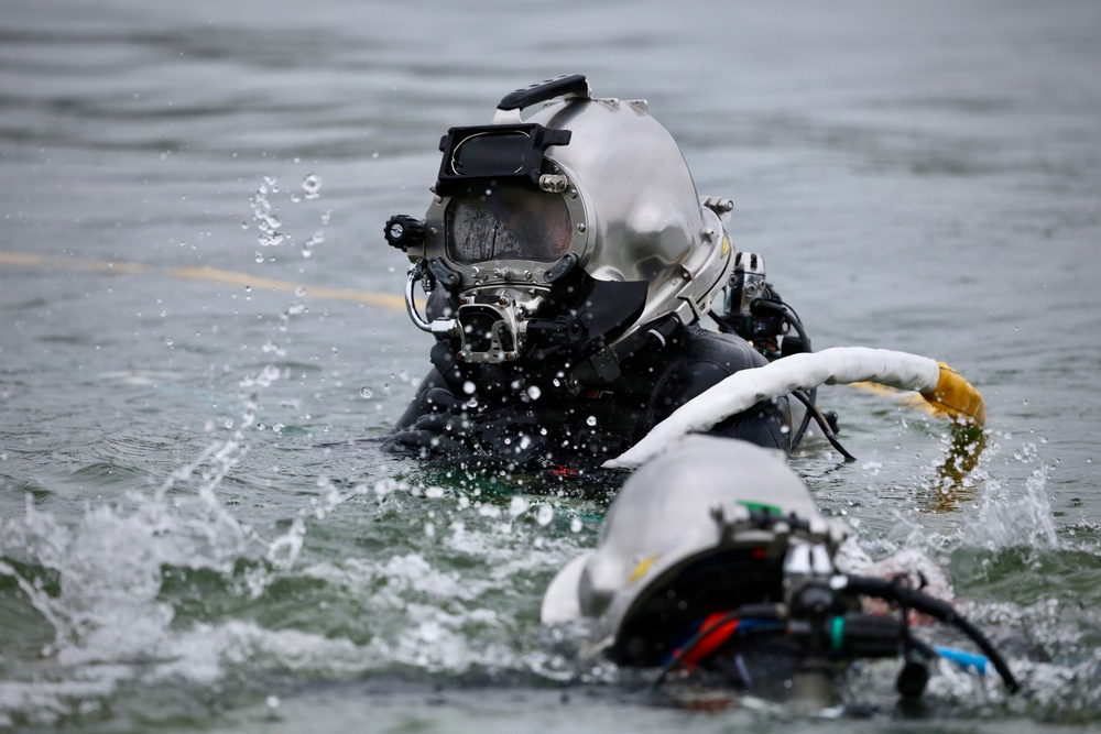 Seabee Divers Grade Boat Ramp During BALTOPS 2026