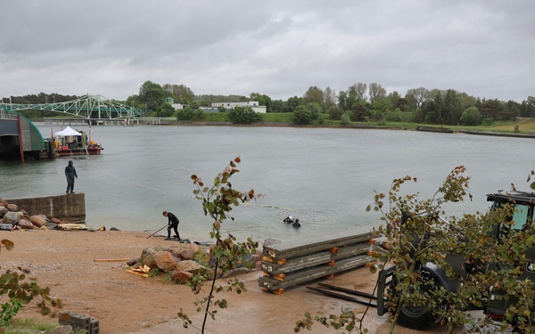 Seabee Divers Grade Boat Ramp During BALTOPS 2026