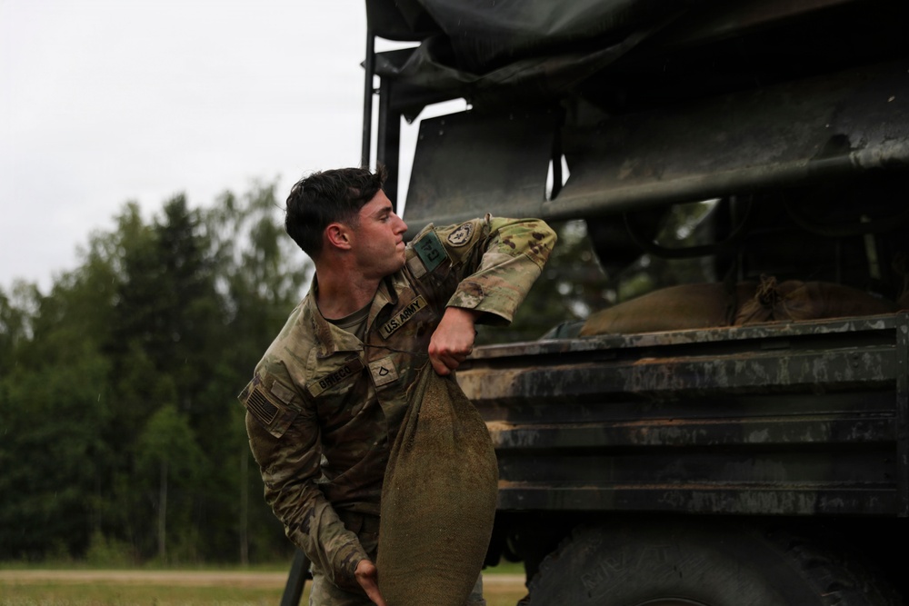 V Corps Best Squad Competition Combat Fitness Test