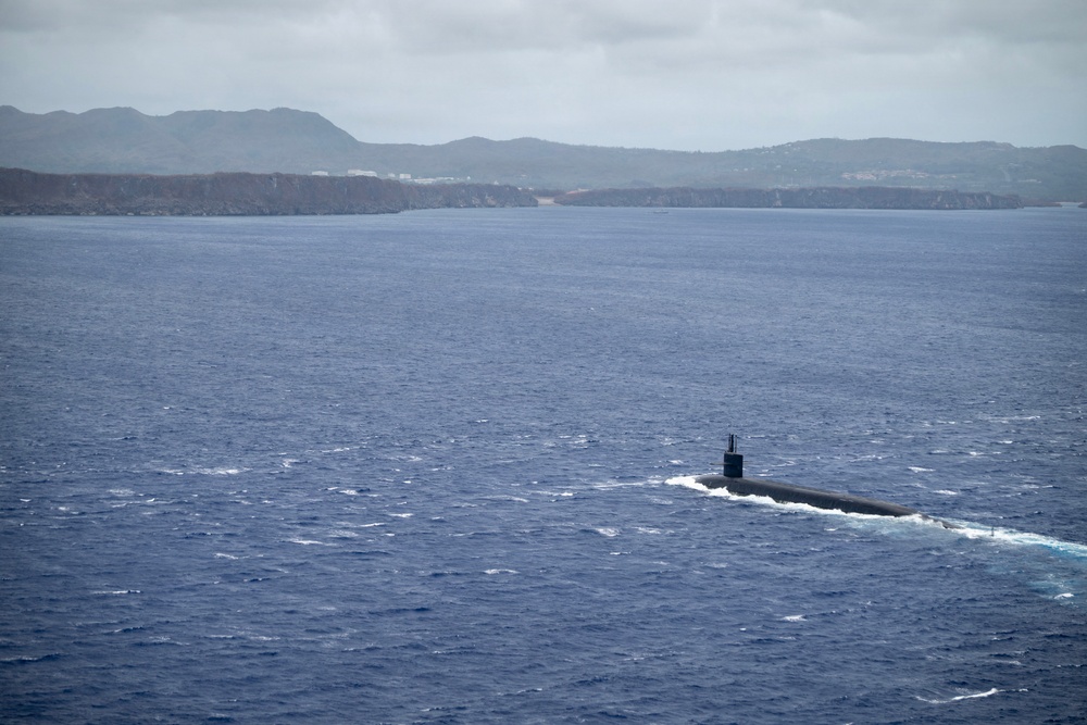 USS Maine arrives at Naval Base Guam