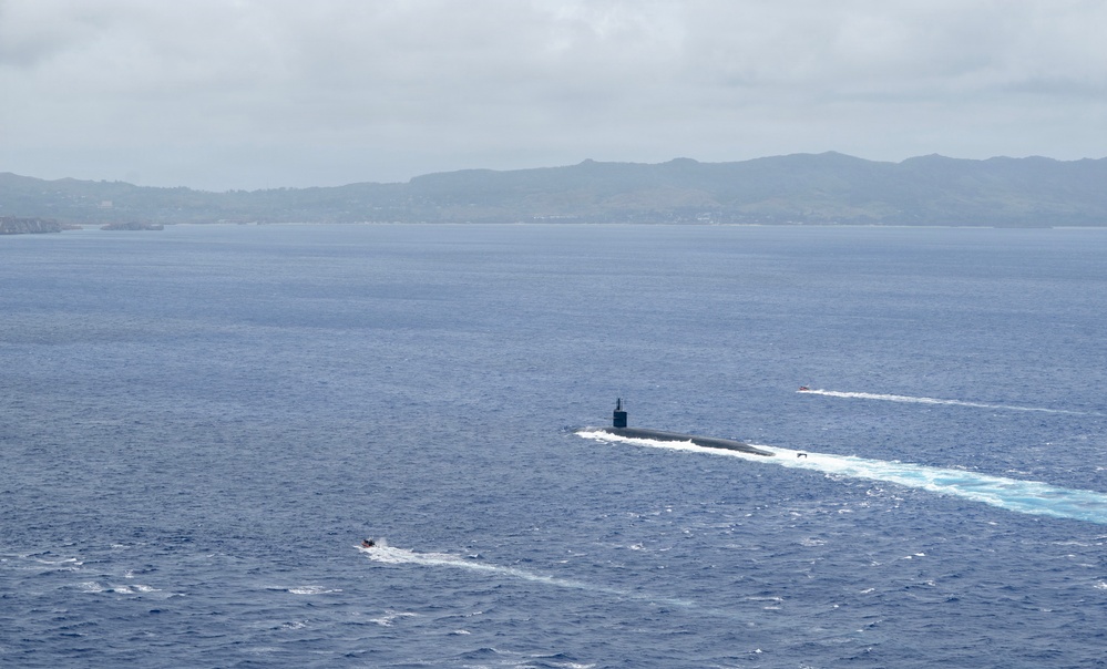 USS Maine arrives at Naval Base Guam