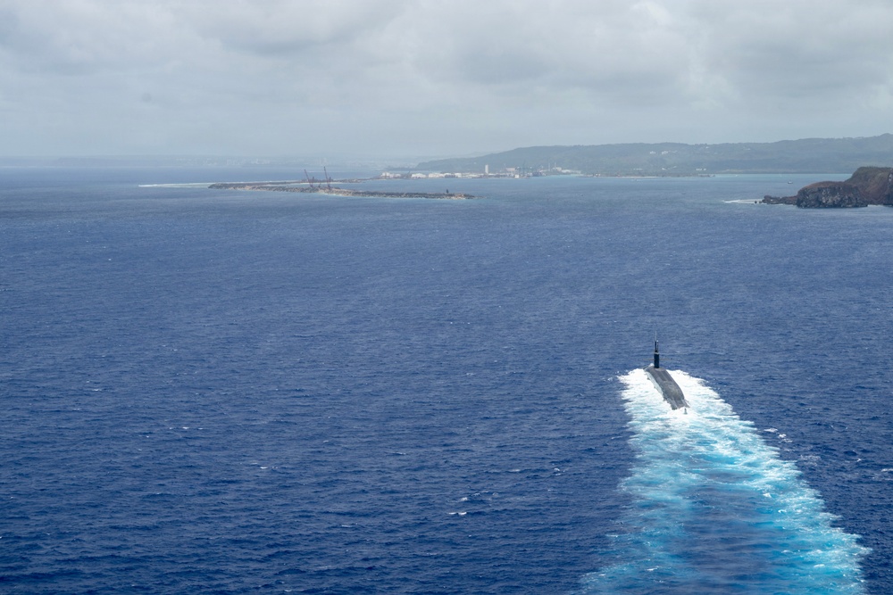 USS Maine arrives at Naval Base Guam