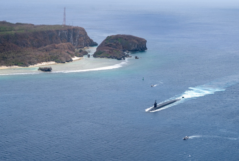 USS Maine arrives at Naval Base Guam