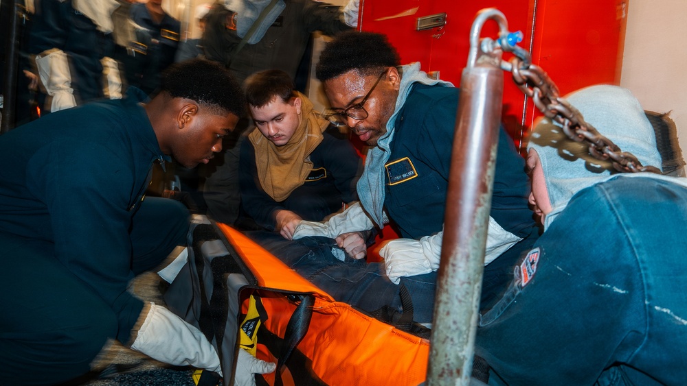 George Washington Conducts General Quarters Training
