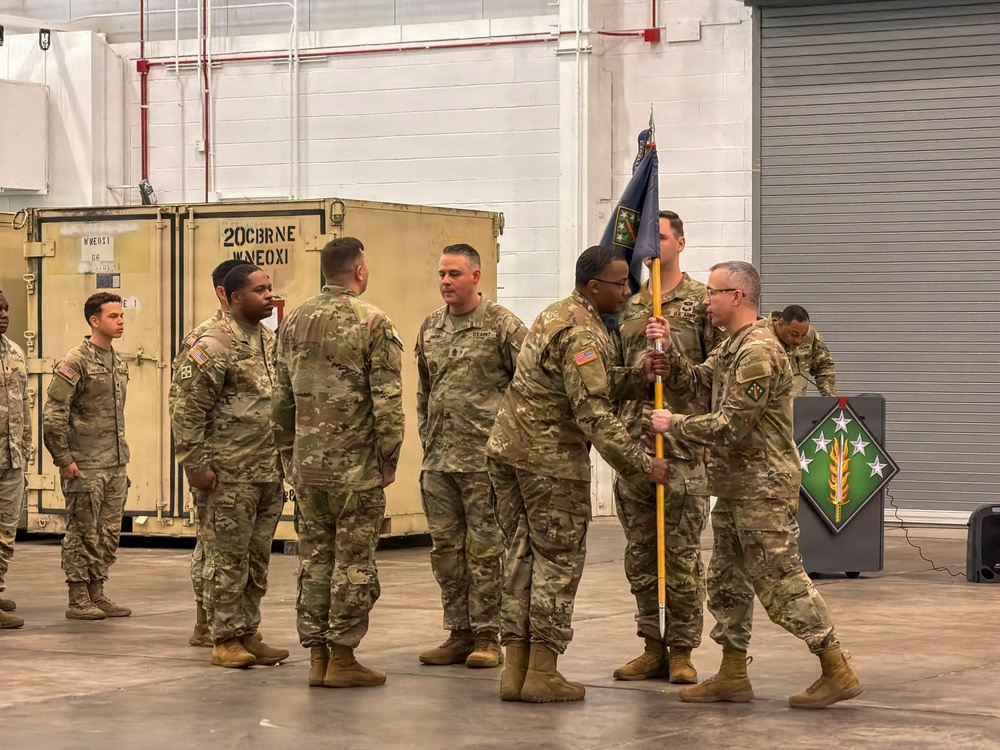 20th CBRNE Command’s Headquarters Company Welcomes New Leadership Team