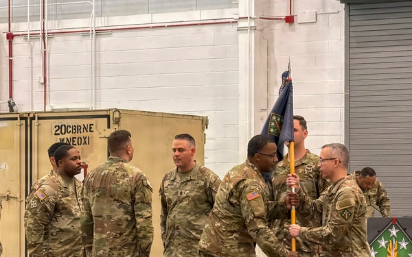 20th CBRNE Command’s Headquarters Company Welcomes New Leadership Team