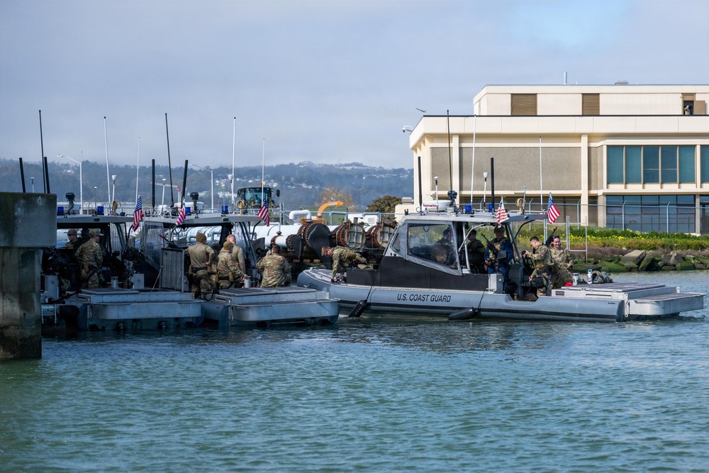 Coast Guard Transportable Port Security Boats training in San Francisco Bay in 2026